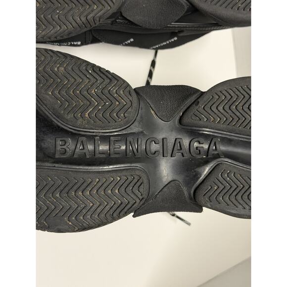 Balenciaga All Over Triple S Black Logo Lace Low Top Sneakers Men’s Us 10 EU 43 main image 8